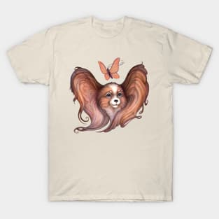 Papillon: dog and butterfly T-Shirt